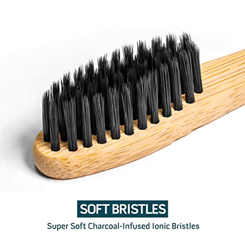 Cepillo de Dientes de Carbón Primal Life Organics, Hecho de Carbón y Bambú, Biodegradable, Libre de BPA, Ideal para Niños y Adultos, (1 Paquete) - imagen 2