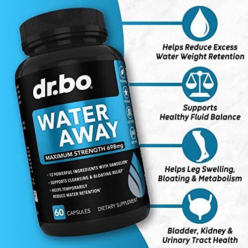 Píldoras Diuréticas Naturales para Retención de Agua - Suplementos Herbales para Aliviar la Hinchazón del Estómago y Piernas Inflamadas - imagen 2