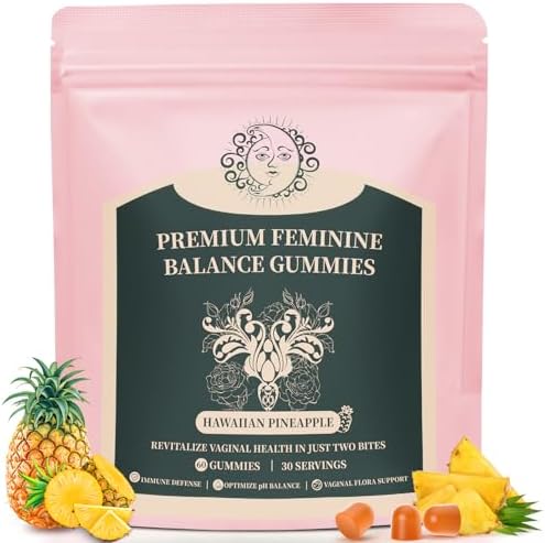 Gomitas Mosslly para el Balance Femenino - Suplemento Premium para la Salud PH, Digestión y Sistema Inmunológico, Sabor Piña Hawaiana, 60 Gomitas - imagen 1