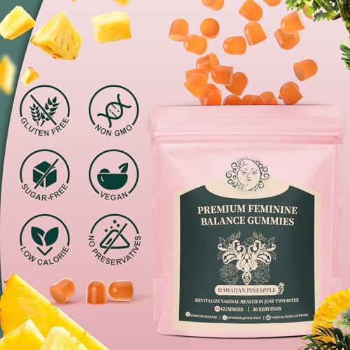 Gomitas Mosslly para el Balance Femenino - Suplemento Premium para la Salud PH, Digestión y Sistema Inmunológico, Sabor Piña Hawaiana, 60 Gomitas - imagen 4