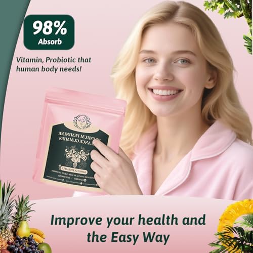 Gomitas Mosslly para el Balance Femenino - Suplemento Premium para la Salud PH, Digestión y Sistema Inmunológico, Sabor Piña Hawaiana, 60 Gomitas - imagen 5