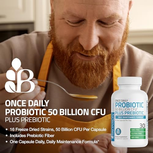 Bronson Probiótico Diario 50 Mil Millones CFU con Prebiótico, Fórmula de Mantenimiento, 1 Cápsula al Día, 30 Cápsulas Vegetarianas, No GMO - imagen 3