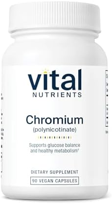 Vital Nutrients Chromium Polynicotinate 200 mcg - Suplemento para Metabolismo de Grasas y Carbohidratos - Mantenimiento de Colesterol - 90 Cápsulas - imagen 1