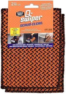 Paquete de 2 paños de limpieza reutilizables Proud Grill Q-Swiper - Toallas de microfibra resistentes, ideales para parrillas y utensilios de cocina - imagen 1