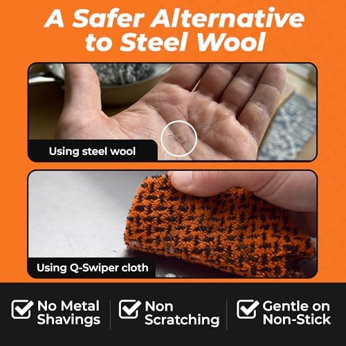 Paquete de 2 paños de limpieza reutilizables Proud Grill Q-Swiper - Toallas de microfibra resistentes, ideales para parrillas y utensilios de cocina - imagen 5