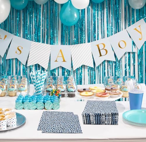 Servilletas Desechables de Papel Gift Boutique 100 Piezas con Puntos Azules para Cócteles, Decoración de Fiesta, Baby Shower y Cumpleaños - imagen 8