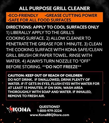 Limpiador Profesional Kona para Parrillas de BBQ – Desengrasante Pesado, No Tóxico y Sin Humos, Ecológico – 23oz - imagen 2