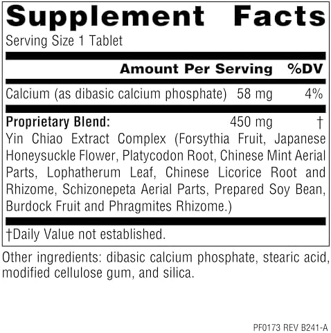Planetary Herbals Yin Chiao Classic, Compuesto Chino para Cambios de Temporada - 450 mg - 60 Tabletas - imagen 2