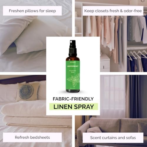 Spray de Ropa y Almohadas de Menta, Aromafume | 100ml | Con Aceite Esencial de Menta Pura | Aromaterapia para Relajación, Sueño y Alivio del Estrés - imagen 4