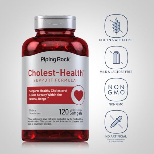 Suplemento para la Salud del Colesterol Piping Rock | 120 Softgels | Fórmula de Esteroles Vegetales | Sin OGM, Libre de Gluten - imagen 3