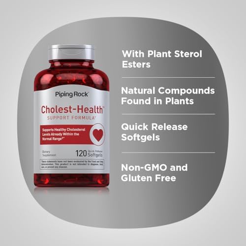 Suplemento para la Salud del Colesterol Piping Rock | 120 Softgels | Fórmula de Esteroles Vegetales | Sin OGM, Libre de Gluten - imagen 4