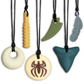 Collares Masticables para Niños Sensoriales 6 Piezas, Juguetes de Silicona para Autismo, TDAH y SPD, Collares para Masticar que Reducen la Ansiedad y - imagen 1
