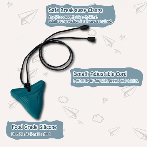 Collares Masticables para Niños Sensoriales 6 Piezas, Juguetes de Silicona para Autismo, TDAH y SPD, Collares para Masticar que Reducen la Ansiedad y - imagen 4