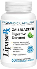 Fórmula para la Vesícula Biliar Biomedic Labs RX, Enzimas Digestivas Lipasa, Proteasa y Amilasa, Reduce la Inflamación - 60 Cápsulas Vegetarianas - imagen 1