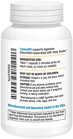 Fórmula para la Vesícula Biliar Biomedic Labs RX, Enzimas Digestivas Lipasa, Proteasa y Amilasa, Reduce la Inflamación - 60 Cápsulas Vegetarianas - imagen 3