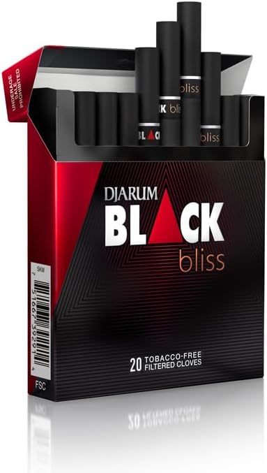 Djarum Black Bliss - Cigarrillos Filtrados Ruby Clove - 1 Caja de 20 con Sticker Frugal Smoker - imagen 1