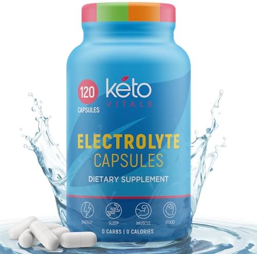 Cápsulas de Electrolitos Keto Vitals | Suplemento Original de Electrolitos para Keto | Tabletas de Sal para Hidratación | Sin Calorías y Sin - imagen 1
