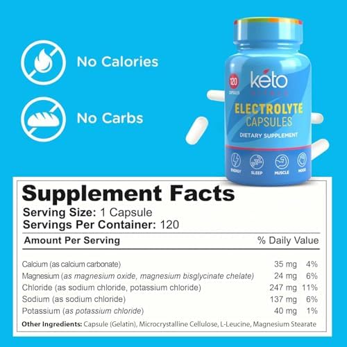 Cápsulas de Electrolitos Keto Vitals | Suplemento Original de Electrolitos para Keto | Tabletas de Sal para Hidratación | Sin Calorías y Sin - imagen 2