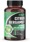 Suplemento Orgánico de Bergamota Premium con Niacina, Aronia Negra, Hoja de Olivo y Pimienta Negra - Apoyo a la Salud Cardiovascular, 150 Días (150 - imagen 1