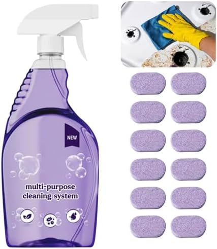 Sistema de Limpieza Multiusos, Limpiador en Spray para Hornos, Limpiador Concentrado para Superficies, Tabletas de Limpieza, Agente de Limpieza para - imagen 1