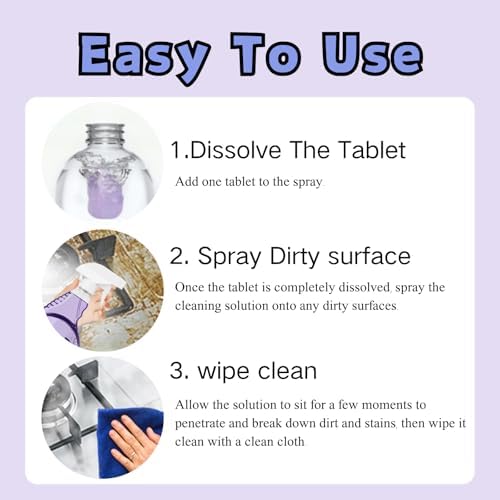 Sistema de Limpieza Multiusos, Limpiador en Spray para Hornos, Limpiador Concentrado para Superficies, Tabletas de Limpieza, Agente de Limpieza para - imagen 5