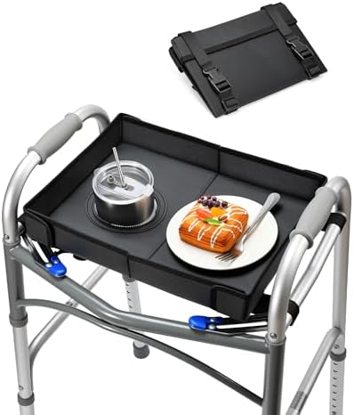 Bandeja FANGSUN para Andadera Plegable 2.0 – Bandeja Desmontable Mejorada con Correas Extendidas y Porta Vaso, Compatible con Andaderas Estándar, - imagen 1