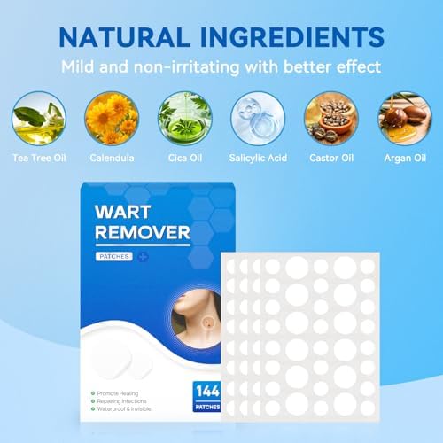 SAKIMA Removedor de Verrugas, Parche Hidrocoloide Impermeable Invisible, Fácil de Usar, Apto para Todo Tipo de Piel, 144 Piezas - imagen 3