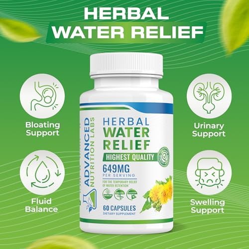 Píldoras Diuréticas de Agua Herbal para Retención de Líquidos, Inflamación y Piernas Hinchadas - Suplemento de Extracto de Diente de León - 60 - imagen 4