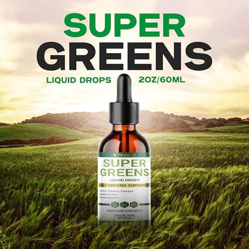Gotas de Super Verdes Líquidas | Antioxidantes Poderosos | Apoyo Inmunológico | Salud Digestiva | Sabor a Menta | The Healthy Life for Me | 2oz - - imagen 2