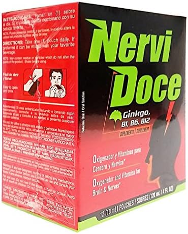 Pouches de Multivitaminas Nervidoce 12 Contenidos - con Ginkgo Biloba y Complejo B - imagen 2