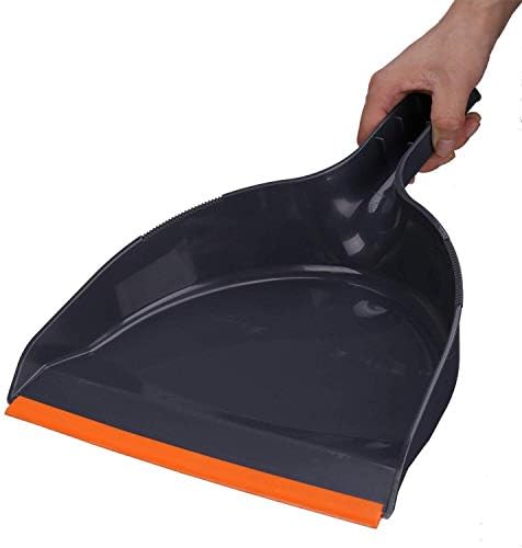 Juego de Escoba y Recogedor TreeLen, Recogedor se Sujeta a Mango de Escoba, Color Naranja - imagen 4