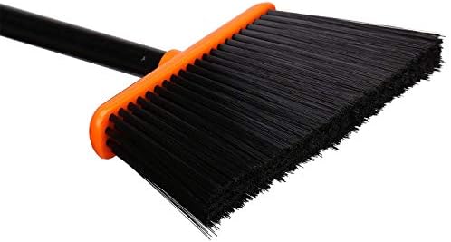 Juego de Escoba y Recogedor TreeLen, Recogedor se Sujeta a Mango de Escoba, Color Naranja - imagen 5