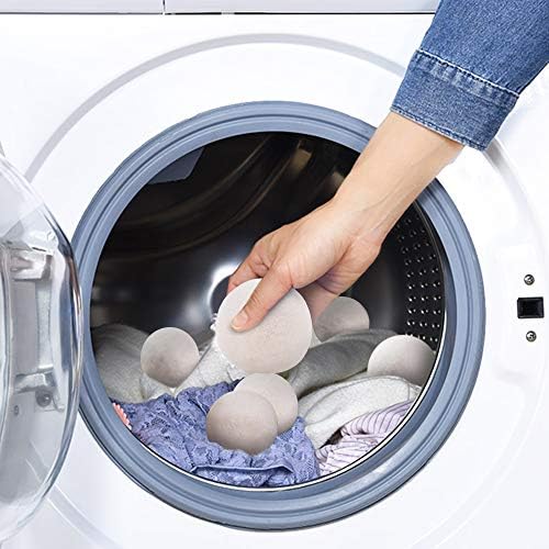 Bolas de Lana Raffaelo XL, 6 Piezas de Bolas Secadoras Reutilizables, Suavizante Natural y Removedor de Pelos de Mascota (Blanco) - imagen 4