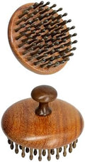 Masajeador de cuero cabelludo de madera para el crecimiento del cabello, cepillo de bambú para estimular la circulación, exfoliador natural - imagen 1