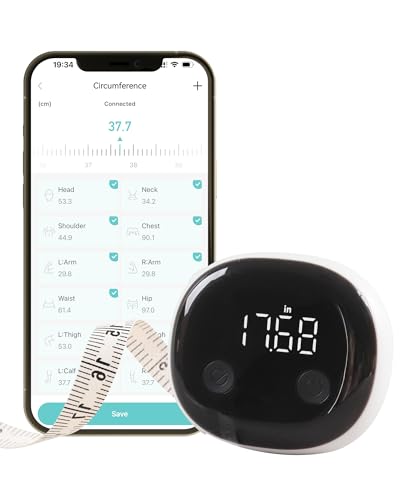 Cinta Métrica Inteligente Gdncbm - Cinta Bluetooth para Medidas Corporales con App - Pantalla LED y Medida Retráctil Bloqueable para Pérdida de - imagen 1