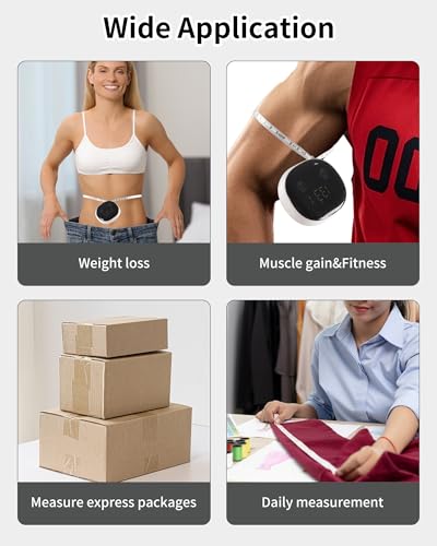 Cinta Métrica Inteligente Gdncbm - Cinta Bluetooth para Medidas Corporales con App - Pantalla LED y Medida Retráctil Bloqueable para Pérdida de - imagen 7