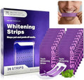 28 Tiras Blanqueadoras de Dientes Moradas, Seguras para Esmalte, Fórmula Diaria para Manchas Superficiales y Brillo Natural, Tiras Portátiles para - imagen 1