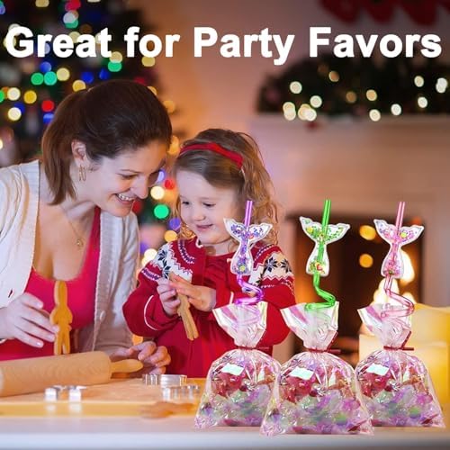 24 Popotes de Sirena Brillantes para Fiesta, Decoraciones de Cumpleaños Bajo el Mar, Incluye 2 Cepillos de Limpieza - imagen 6