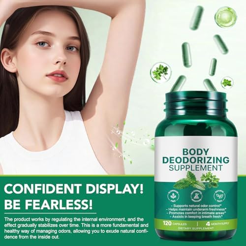 Cápsulas de Clorofila | Suplemento Desodorante Natural | Control de Olores Internos | con Clorofilina, Perejil y Menta | Salud de Piel, Aliento y - imagen 4