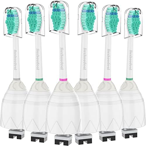 Cabezas de Repuesto para Cepillo de Dientes Jiuzhoudeal para Philips Sonicare E-Series, Essence, Elite, Advance, CleanCare HX7022/66, Paquete de 6 - imagen 1