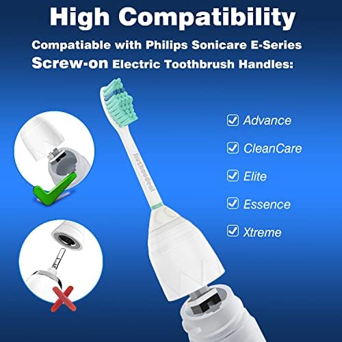 Cabezas de Repuesto para Cepillo de Dientes Jiuzhoudeal para Philips Sonicare E-Series, Essence, Elite, Advance, CleanCare HX7022/66, Paquete de 6 - imagen 2