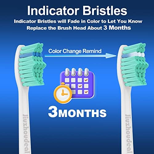 Cabezas de Repuesto para Cepillo de Dientes Jiuzhoudeal para Philips Sonicare E-Series, Essence, Elite, Advance, CleanCare HX7022/66, Paquete de 6 - imagen 5