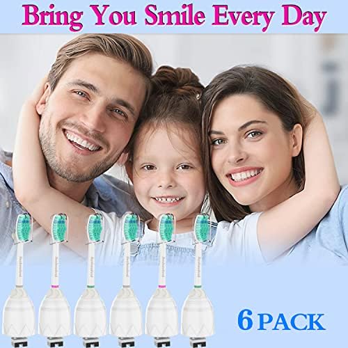 Cabezas de Repuesto para Cepillo de Dientes Jiuzhoudeal para Philips Sonicare E-Series, Essence, Elite, Advance, CleanCare HX7022/66, Paquete de 6 - imagen 7