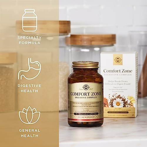 Solgar Comfort Zone Complejo Digestivo - 90 Cápsulas Vegetales - Enzimas para Apoyar la Digestión Natural - Kosher - 90 Porciones - imagen 5