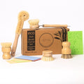 Set de Cepillos de Cocina ARYA | 4 Cepillos de Madera y 1 Cabezal de Repuesto | Bambú y Fibras Naturales | Alternativa Ecológica a Esponjas y - imagen 1