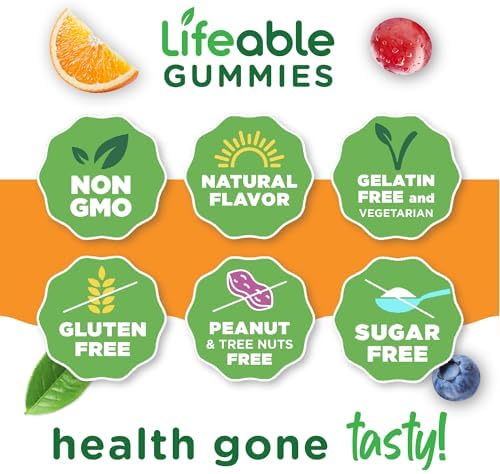 Gomitas Multivitamínicas Sin Azúcar Lifeable | Con Hierro, Vitaminas A, C, D, E, Niacina, B6, Folato, B12, Biotina, Ácido Pantoténico, Zinc | 90 - imagen 4
