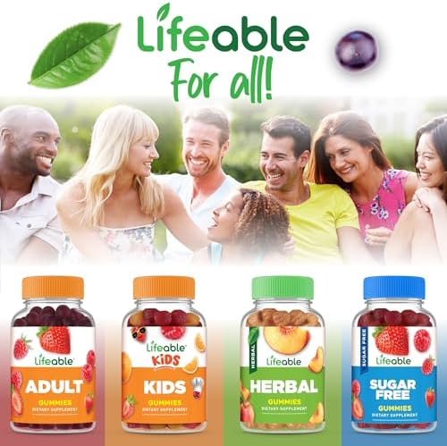 Gomitas Multivitamínicas Sin Azúcar Lifeable | Con Hierro, Vitaminas A, C, D, E, Niacina, B6, Folato, B12, Biotina, Ácido Pantoténico, Zinc | 90 - imagen 6