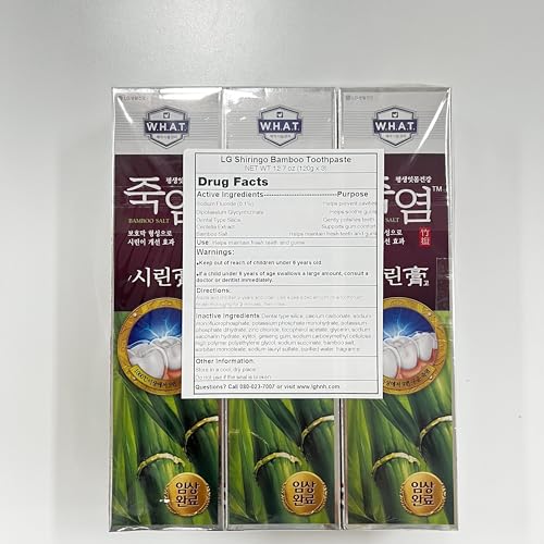 Pasta de Dientes LG Shiringo con Sal de Bambú para Dientes Sensibles 120g (4.23oz) x 3 piezas - imagen 2
