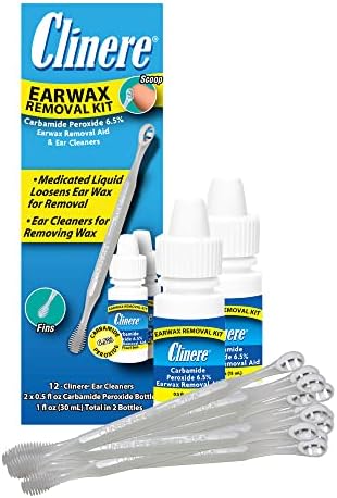 Kit de Remoción de Cerumen Clinere, Limpieza Segura y Suave del Cerumen, Alivio de Picazón, Efecto Instantáneo, 2 x 15 ml con 12 Palitos - imagen 1