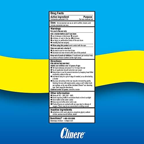 Kit de Remoción de Cerumen Clinere, Limpieza Segura y Suave del Cerumen, Alivio de Picazón, Efecto Instantáneo, 2 x 15 ml con 12 Palitos - imagen 6
